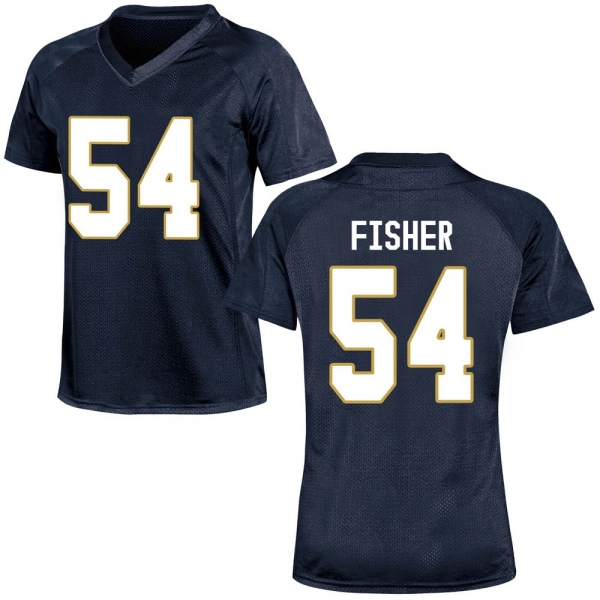 Blake Fisher Notre Dame Fighting Irish NCAA Women's #54 Navy Blue Replica College Stitched Football Jersey EFS7055QY